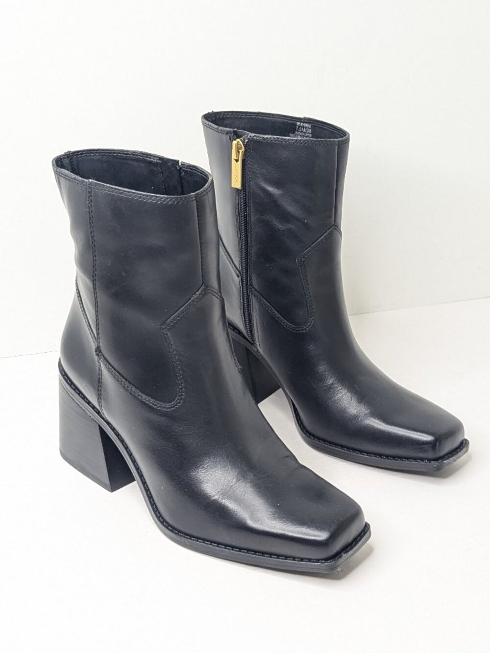 Vince Camuto Sybren Ankle Boots Black Leather Women's 7.5